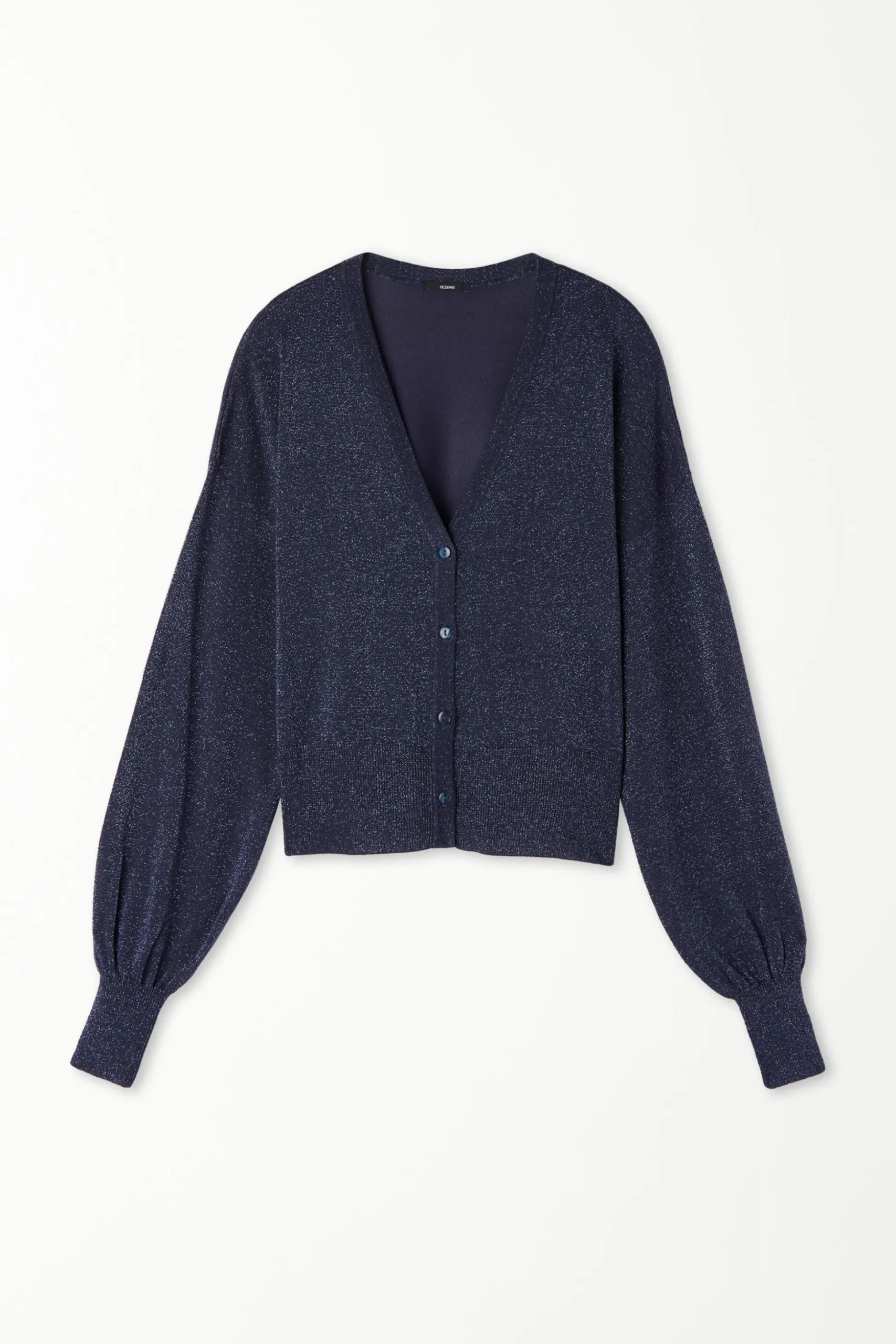 Long Sleeve Coated Fabric Buttoned Cropped Cardigan - Cardigans And Sweaters - Women | Tezenis