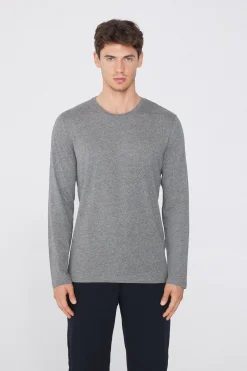 Long Sleeve Cotton Crew Neck Top - Long-Sleeved Tops - Men | Tezenis