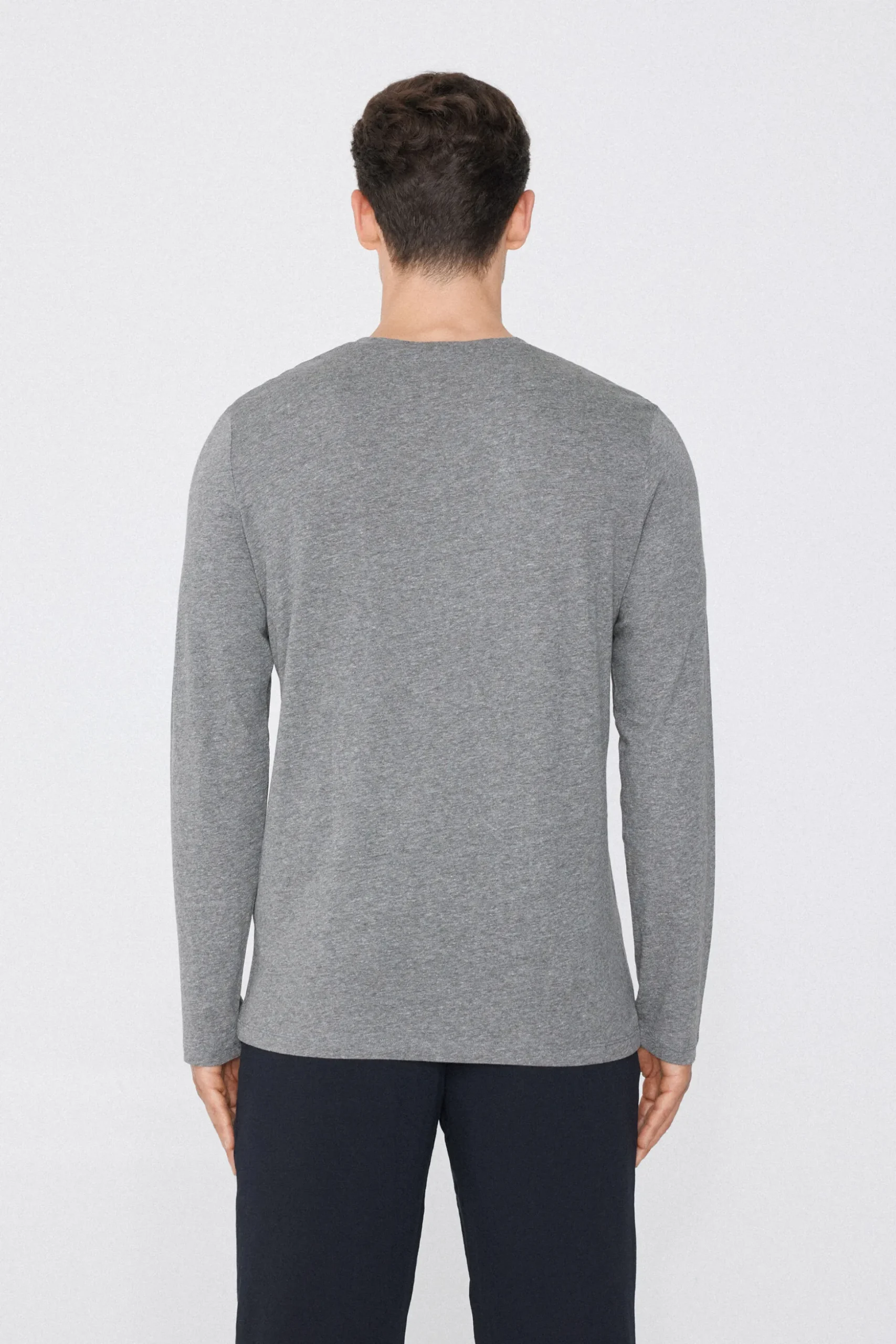 Long Sleeve Cotton Crew Neck Top - Long-Sleeved Tops - Men | Tezenis