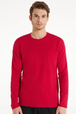 Long Sleeve Cotton Crew Neck Top - Long-Sleeved Tops - Men | Tezenis
