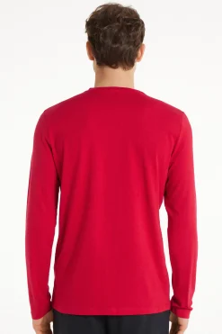 Long Sleeve Cotton Crew Neck Top - Long-Sleeved Tops - Men | Tezenis