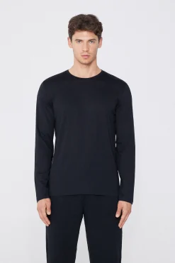 Long Sleeve Cotton Crew Neck Top - Long-Sleeved Tops - Men | Tezenis
