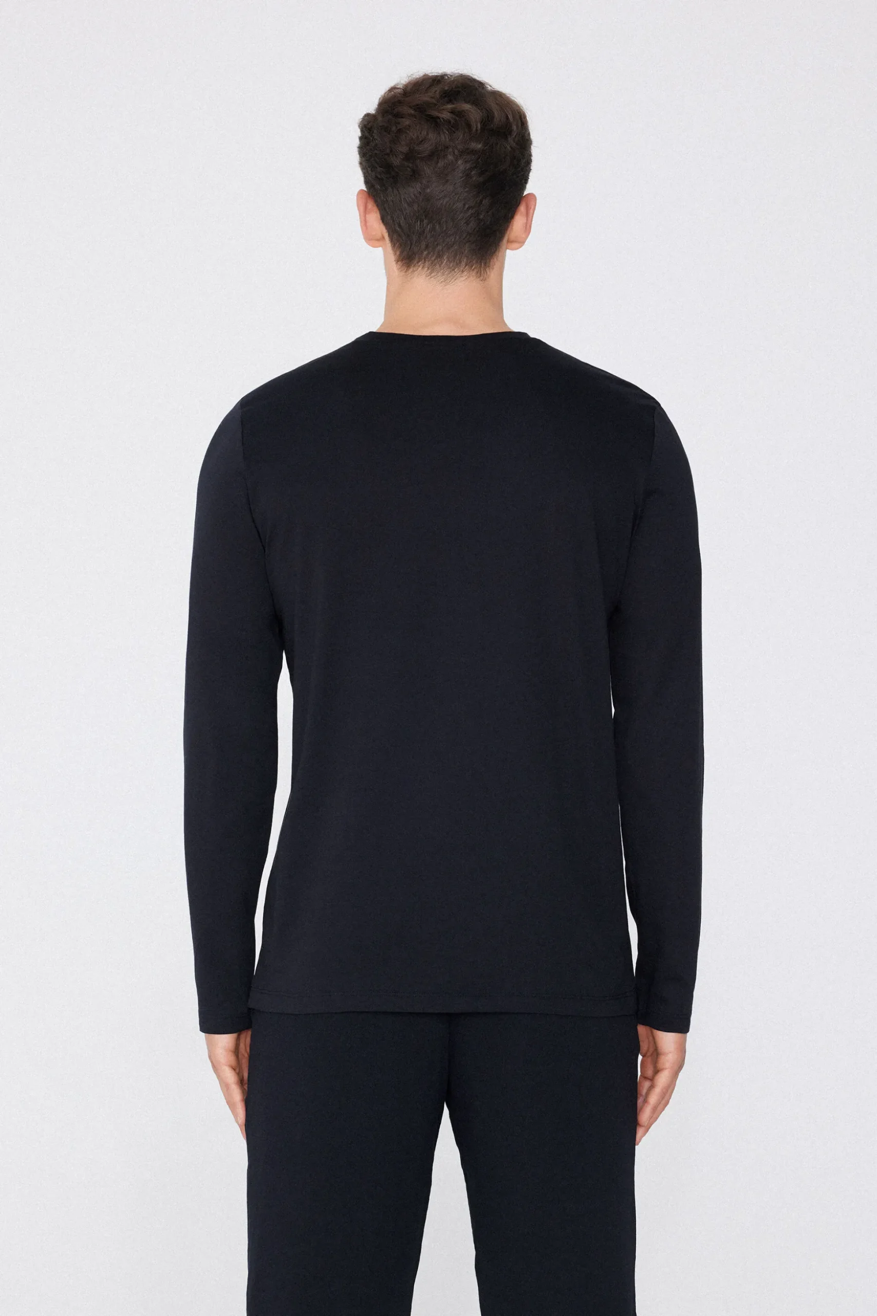 Long Sleeve Cotton Crew Neck Top - Long-Sleeved Tops - Men | Tezenis