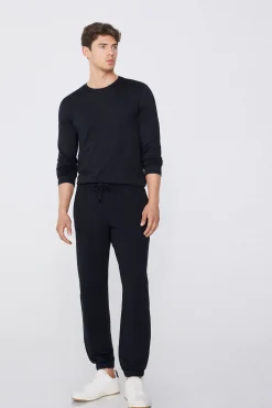 Long Sleeve Cotton Crew Neck Top - Long-Sleeved Tops - Men | Tezenis