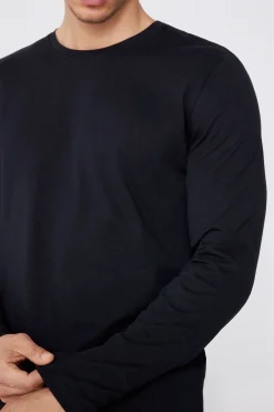 Long Sleeve Cotton Crew Neck Top - Long-Sleeved Tops - Men | Tezenis
