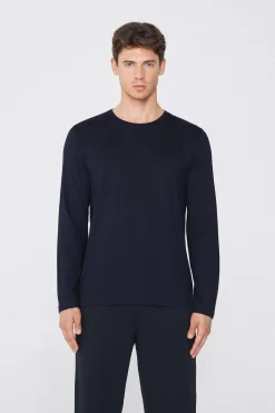 Long Sleeve Cotton Crew Neck Top - Long-Sleeved Tops - Men | Tezenis