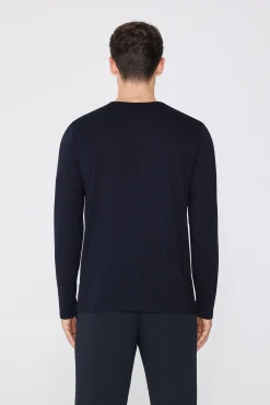 Long Sleeve Cotton Crew Neck Top - Long-Sleeved Tops - Men | Tezenis