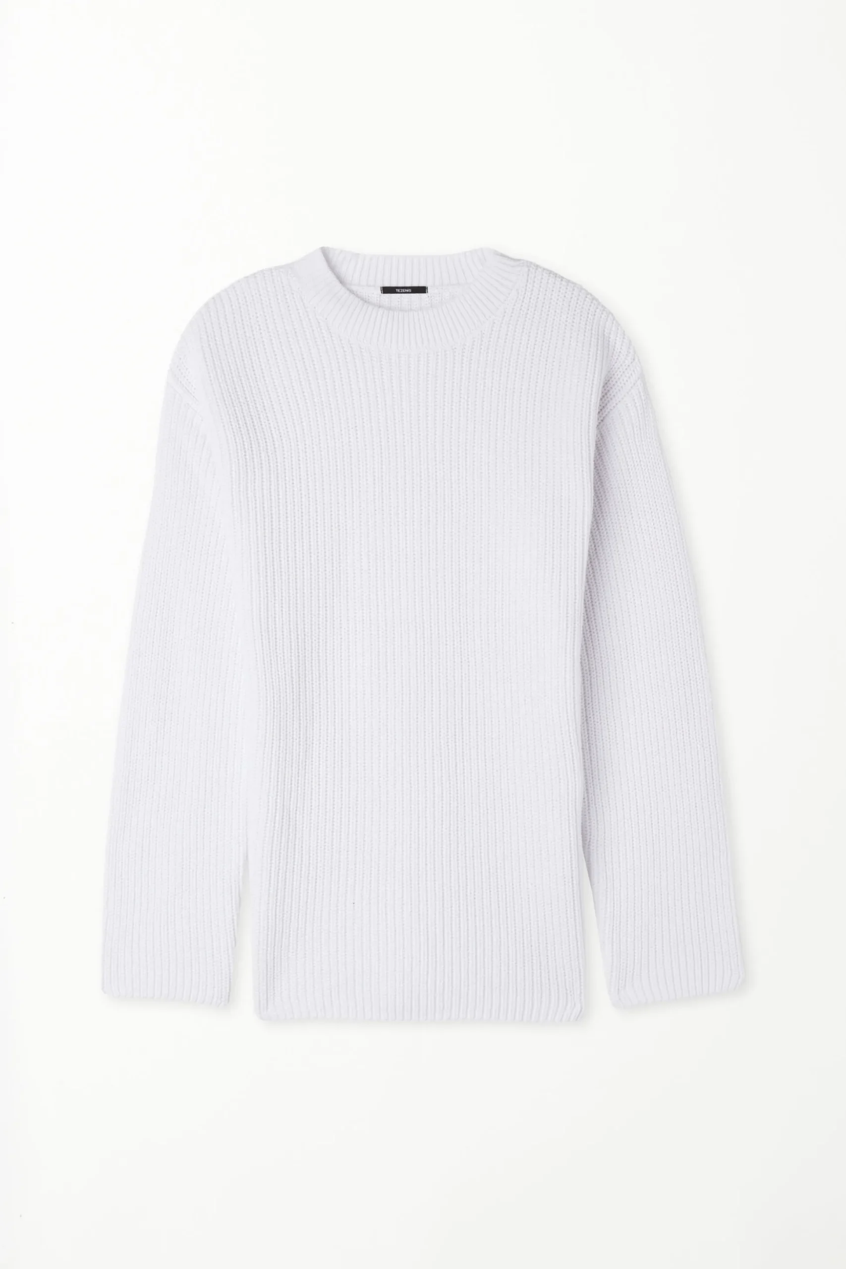 Long Sleeve Crew Neck Sweater With Drop Stitch Trim - Long-Sleeved Tops - Women | Tezenis