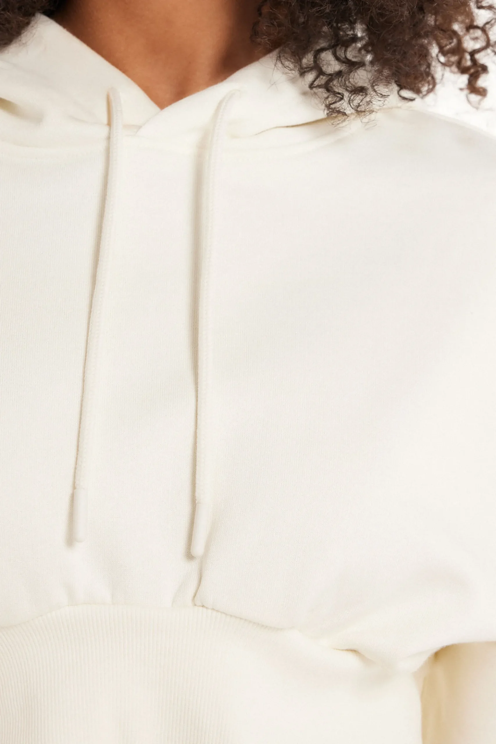 Long Sleeve Drop Shoulder Heavyweight Cropped Hoodie Sweatshirt - Tracksuits - Women | Tezenis