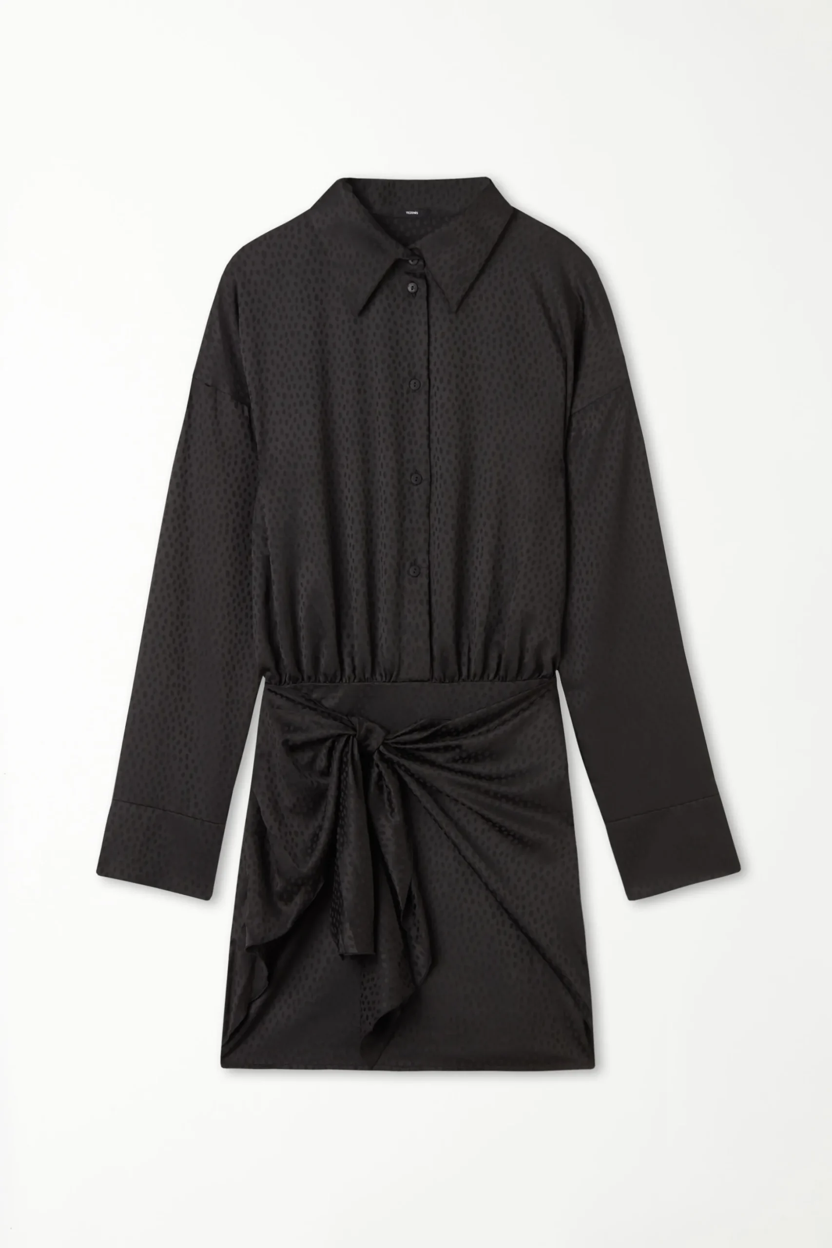 Long Sleeve Mini Dress In Satin Jacquard - Dresses And Jumpsuits - Women | Tezenis