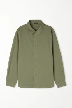 Long Sleeve Shirt In 100% Super Light Cotton - Long-Sleeved Tops - Men | Tezenis