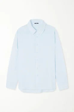 Long Sleeve Shirt In 100% Super Light Cotton - Long-Sleeved Tops - Men | Tezenis