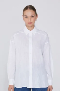 Long Sleeve Shirt In 100% Super Light Cotton - Long-Sleeved Tops - Women | Tezenis