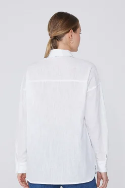 Long Sleeve Shirt In 100% Super Light Cotton - Long-Sleeved Tops - Women | Tezenis