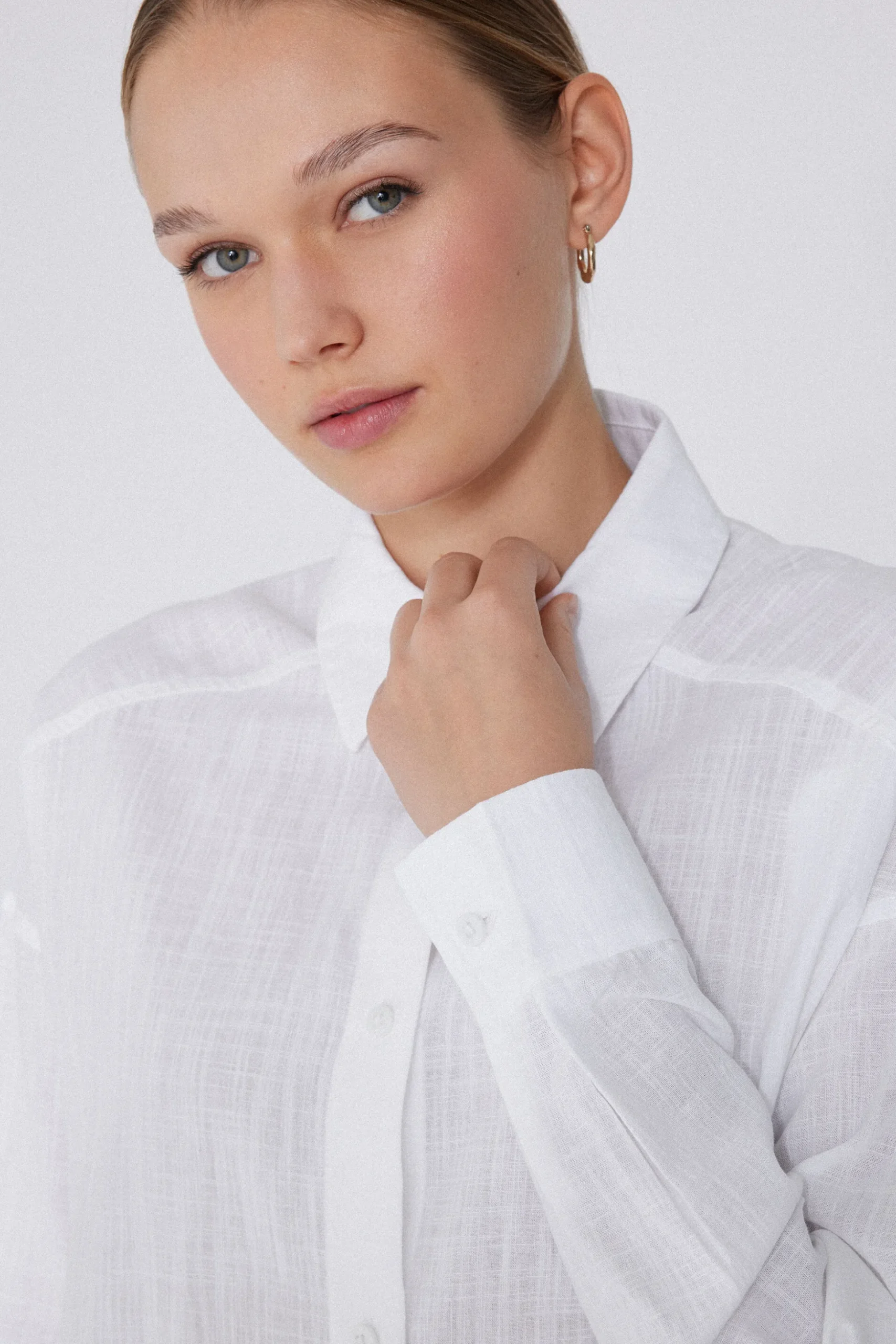 Long Sleeve Shirt In 100% Super Light Cotton - Long-Sleeved Tops - Women | Tezenis