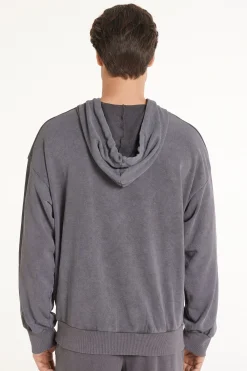 Long Sleeve Washed Hoodie - Sweatshirts - Men | Tezenis
