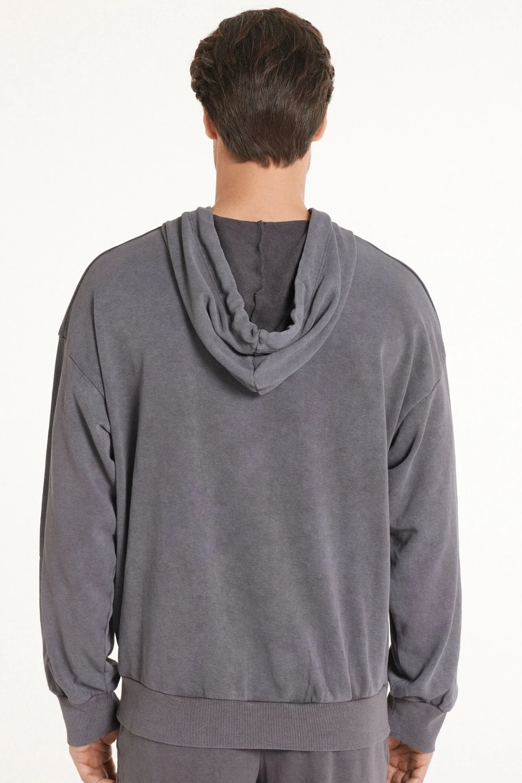 Long Sleeve Washed Hoodie - Sweatshirts - Men | Tezenis