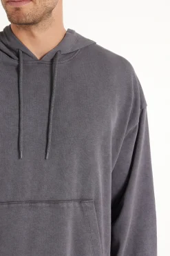 Long Sleeve Washed Hoodie - Sweatshirts - Men | Tezenis