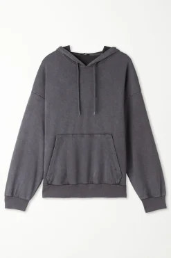 Long Sleeve Washed Hoodie - Sweatshirts - Men | Tezenis