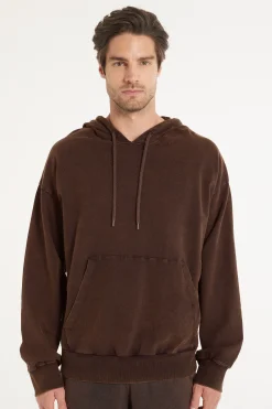 Long Sleeve Washed Hoodie - Sweatshirts - Men | Tezenis