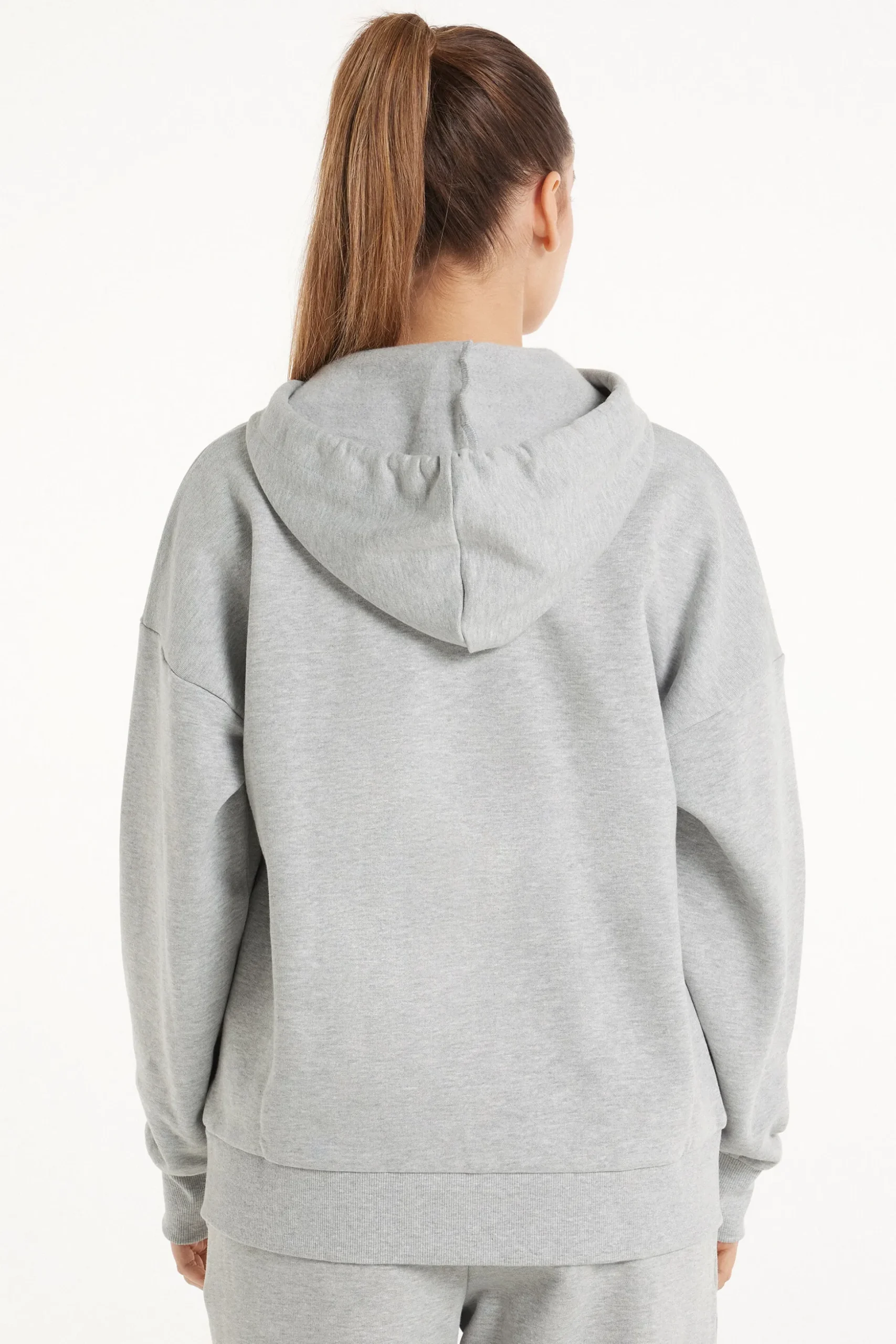 Long Sleeve Zip Heavyweight Hoodie Sweatshirt - Tracksuits - Women | Tezenis