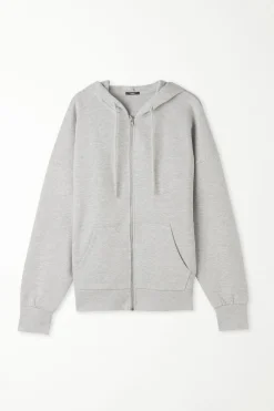 Long Sleeve Zip Heavyweight Hoodie Sweatshirt - Tracksuits - Women | Tezenis