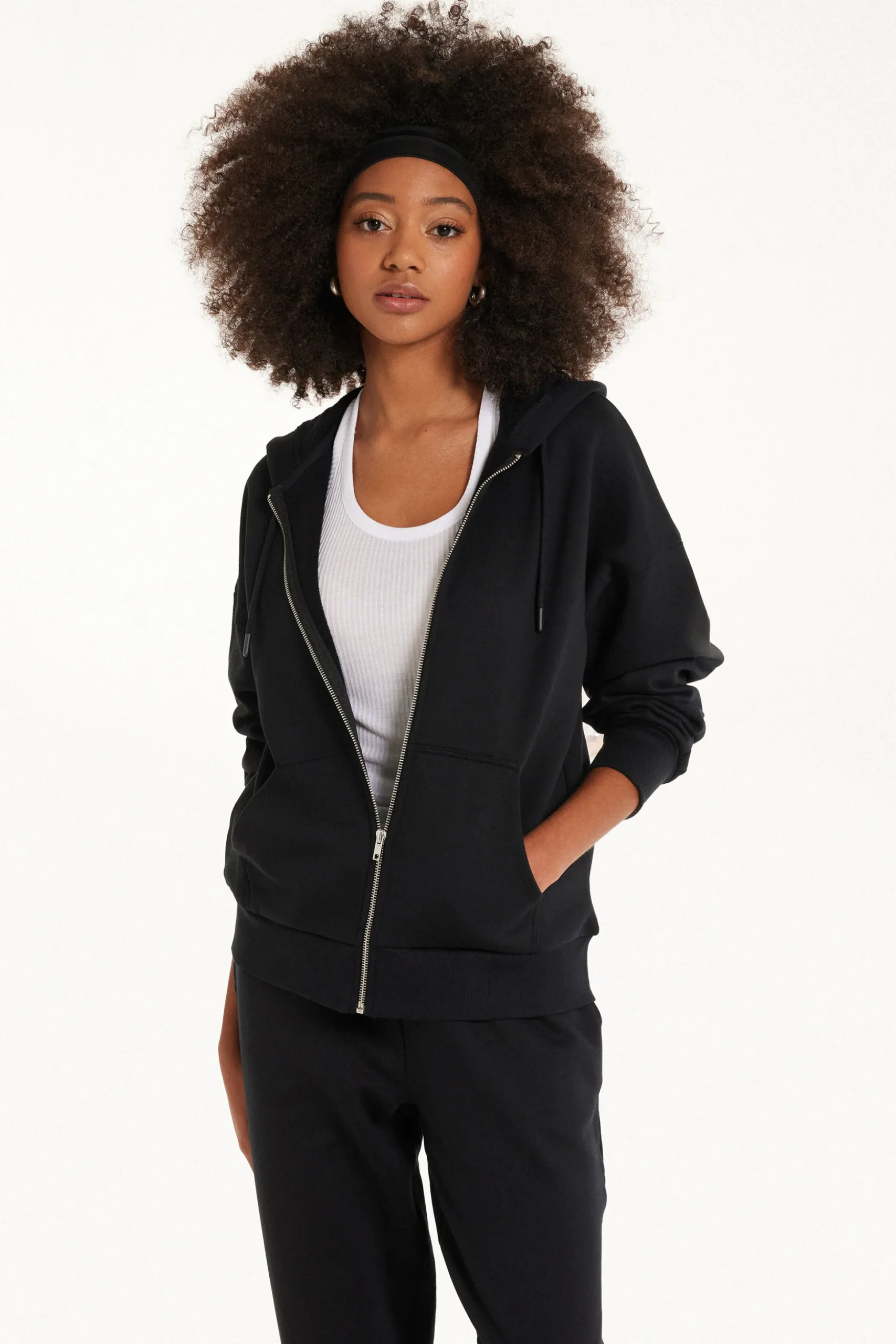 Long Sleeve Zip Heavyweight Hoodie Sweatshirt - Tracksuits - Women | Tezenis