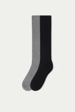 Long Thermal Cotton Socks - Socks - Women | Tezenis