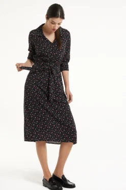 Long Viscose Fabric Dress With Sash - Dresses And Jumpsuits - Women | Tezenis