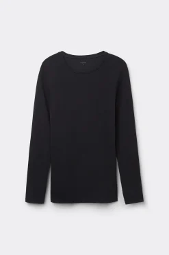 Long-Sleeve Crew-Neck Stretch-Cotton Top - Long-Sleeved Tops - Women | Tezenis