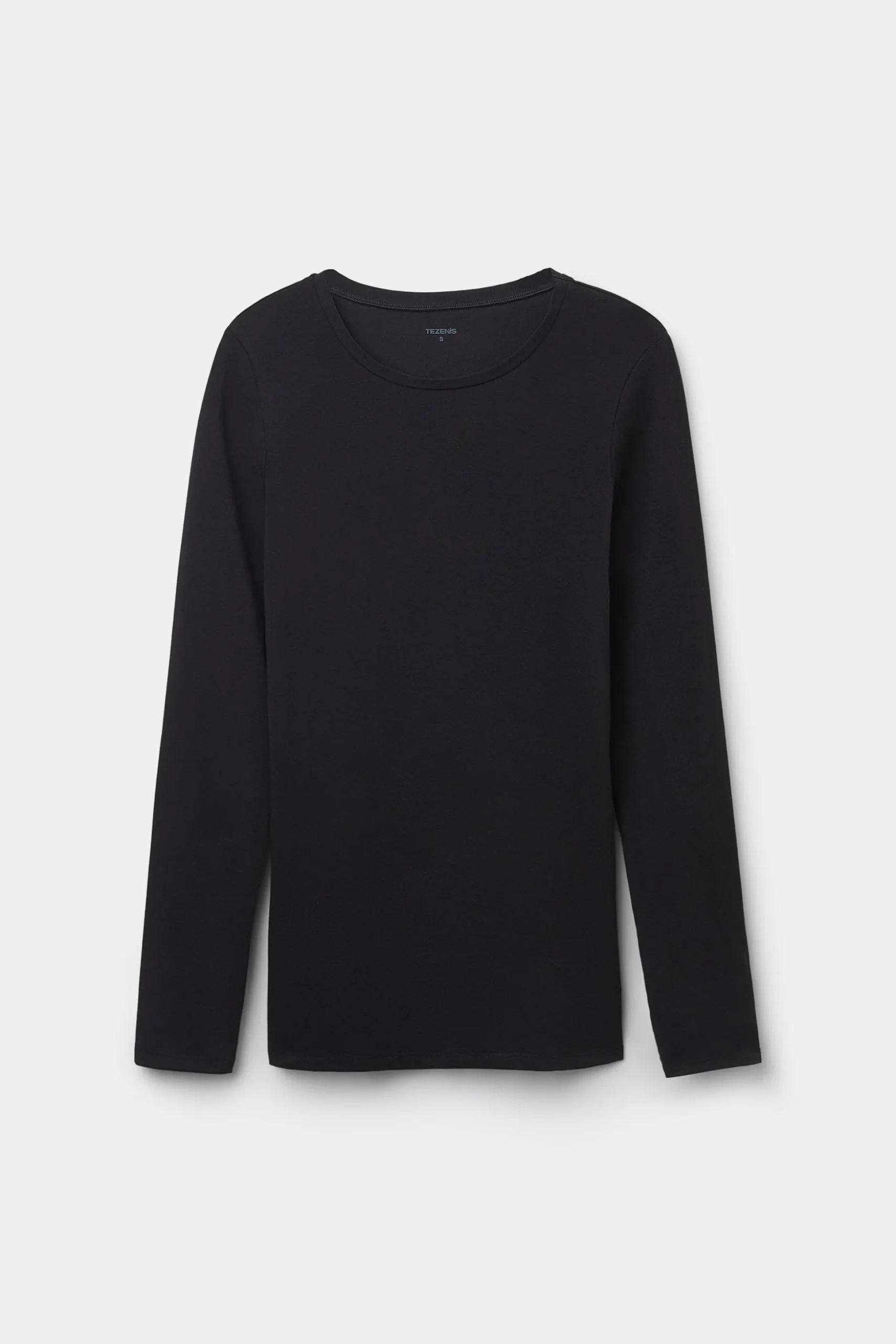 Long-Sleeve Crew-Neck Stretch-Cotton Top - Long-Sleeved Tops - Women | Tezenis