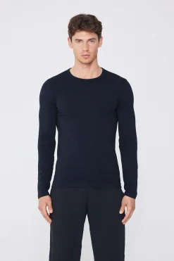 Long-Sleeve Round-Neck Thermal Cotton Top - Long-Sleeved Tops - Men | Tezenis