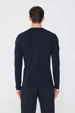 Long-Sleeve Round-Neck Thermal Cotton Top - Long-Sleeved Tops - Men | Tezenis