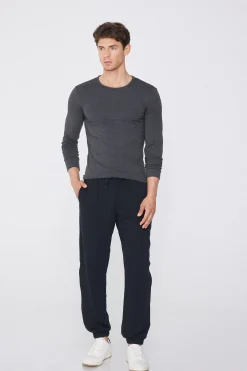 Long-Sleeve Round-Neck Thermal Cotton Top - Long-Sleeved Tops - Men | Tezenis