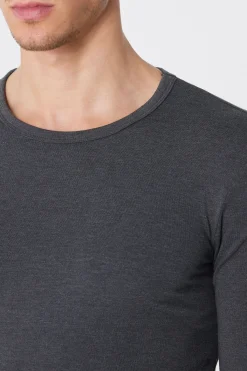 Long-Sleeve Round-Neck Thermal Cotton Top - Long-Sleeved Tops - Men | Tezenis
