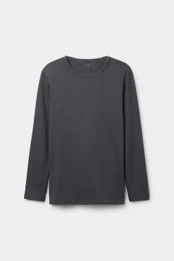 Long-Sleeve Round-Neck Thermal Cotton Top - Long-Sleeved Tops - Men | Tezenis