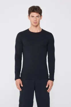 Long-Sleeve Round-Neck Thermal Cotton Top - Long-Sleeved Tops - Men | Tezenis