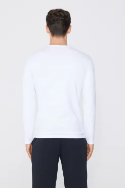 Long-Sleeve Round-Neck Thermal Cotton Top - Long-Sleeved Tops - Men | Tezenis