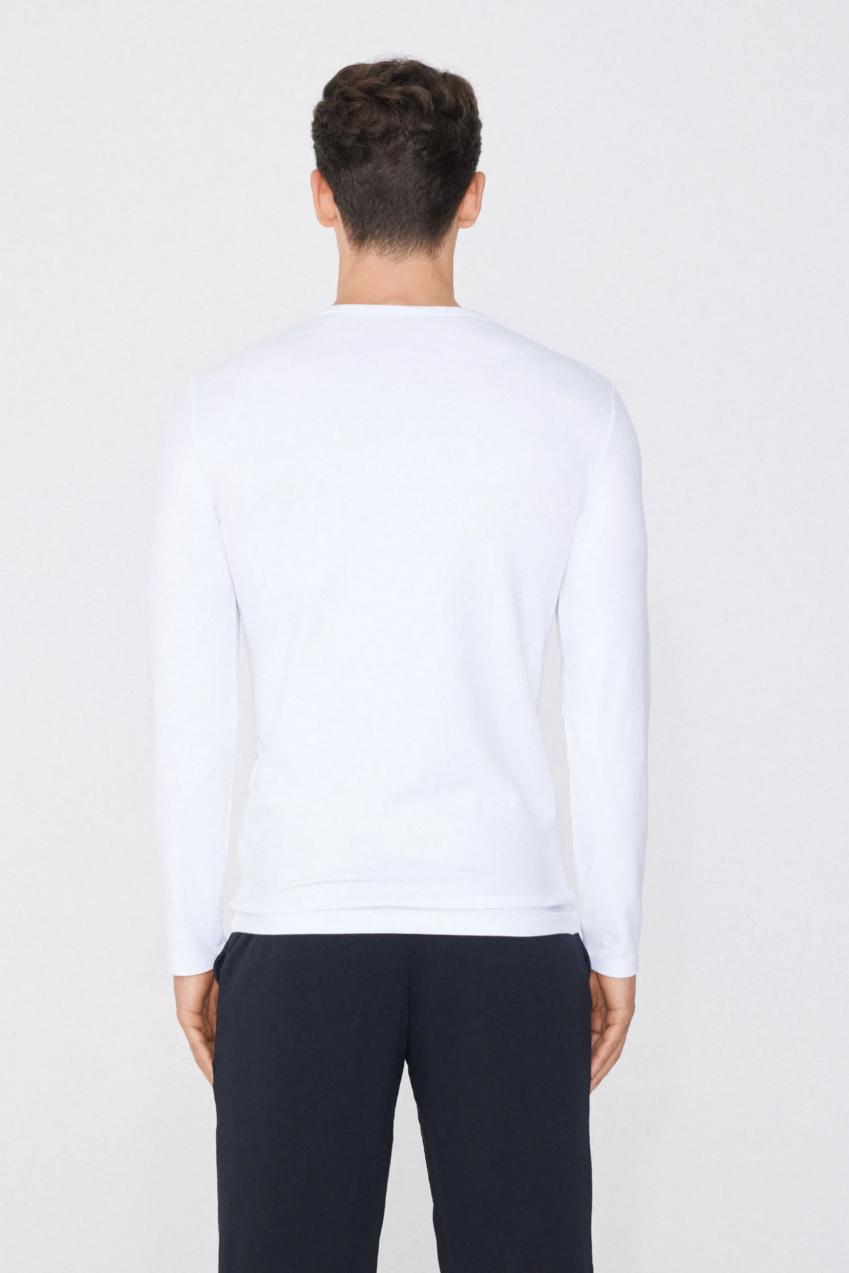 Long-Sleeve Round-Neck Thermal Cotton Top - Long-Sleeved Tops - Men | Tezenis