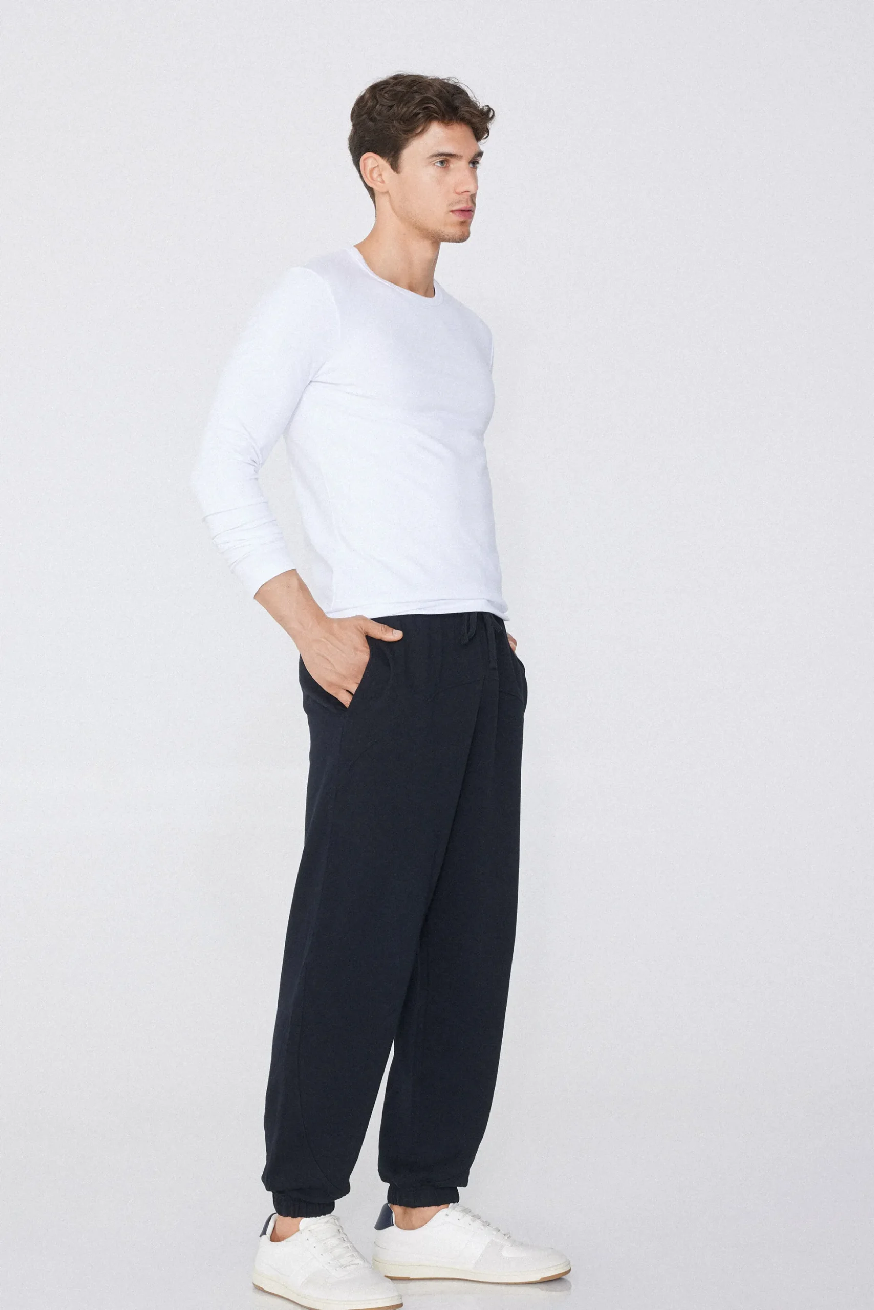 Long-Sleeve Round-Neck Thermal Cotton Top - Long-Sleeved Tops - Men | Tezenis