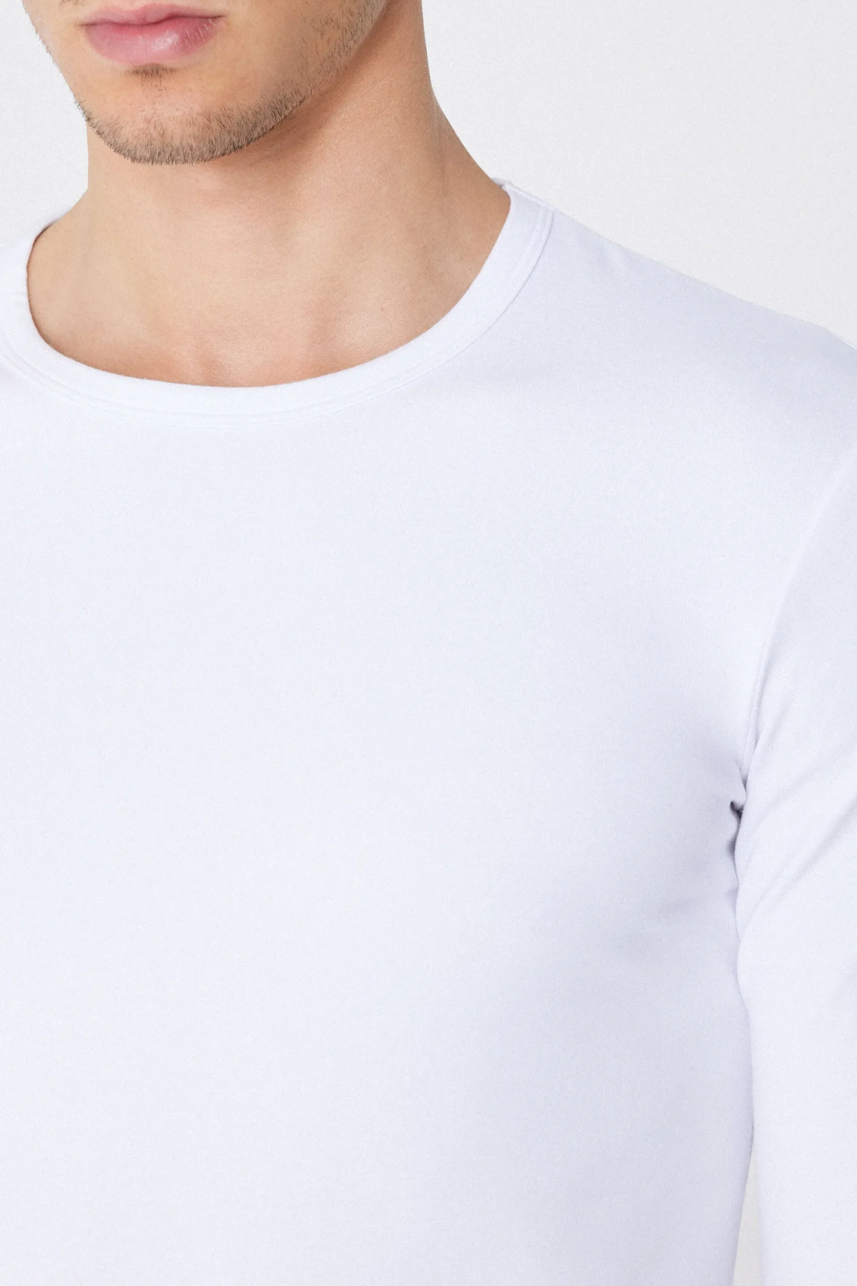 Long-Sleeve Round-Neck Thermal Cotton Top - Long-Sleeved Tops - Men | Tezenis