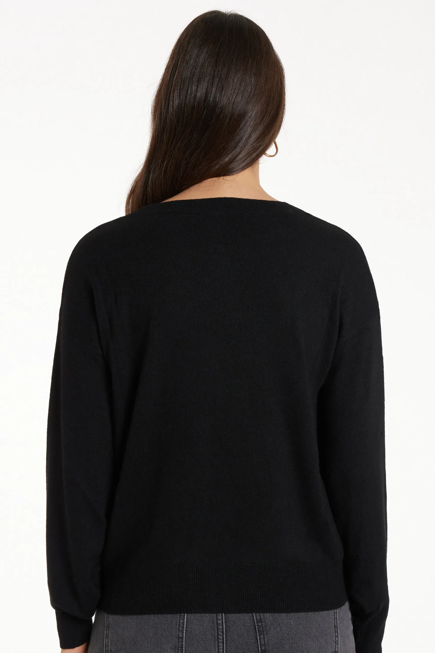 Long-Sleeved Button-Down Wool Cardigan - Cardigans And Sweaters - Women | Tezenis