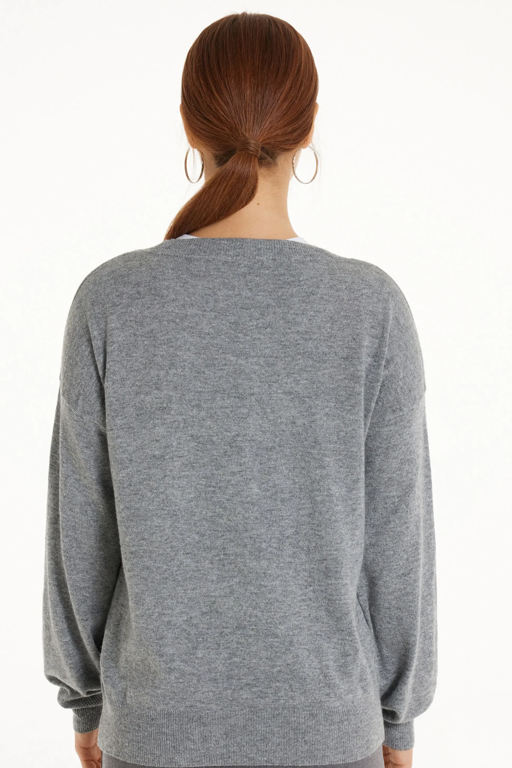 Long-Sleeved Button-Down Wool Cardigan - Cardigans And Sweaters - Women | Tezenis