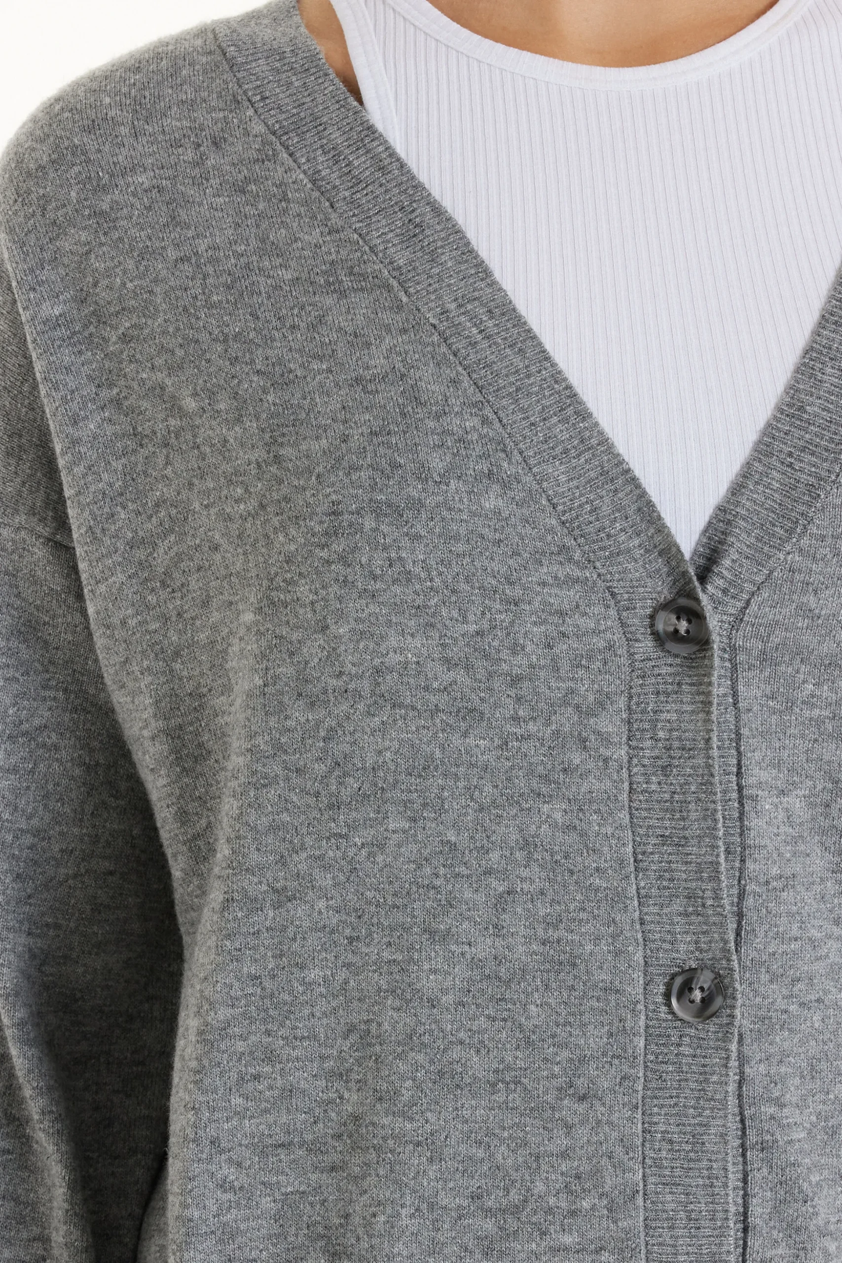 Long-Sleeved Button-Down Wool Cardigan - Cardigans And Sweaters - Women | Tezenis