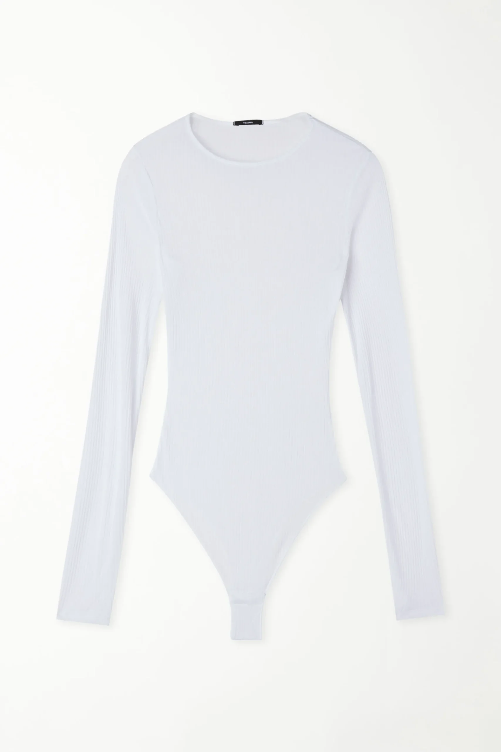 Long-Sleeved Crew-Neck Ultra-Lightweight Ribbed Viscose Bodysuit - Bodysuits - Women | Tezenis