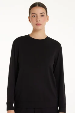 Long-Sleeved Fleece-Lined Top - Pajama Sets - Women | Tezenis