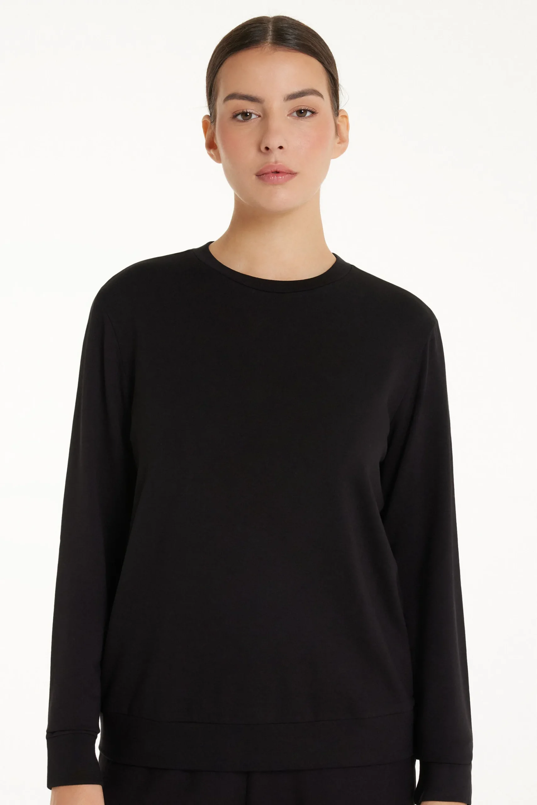 Long-Sleeved Fleece-Lined Top - Pajama Sets - Women | Tezenis