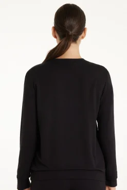 Long-Sleeved Fleece-Lined Top - Pajama Sets - Women | Tezenis