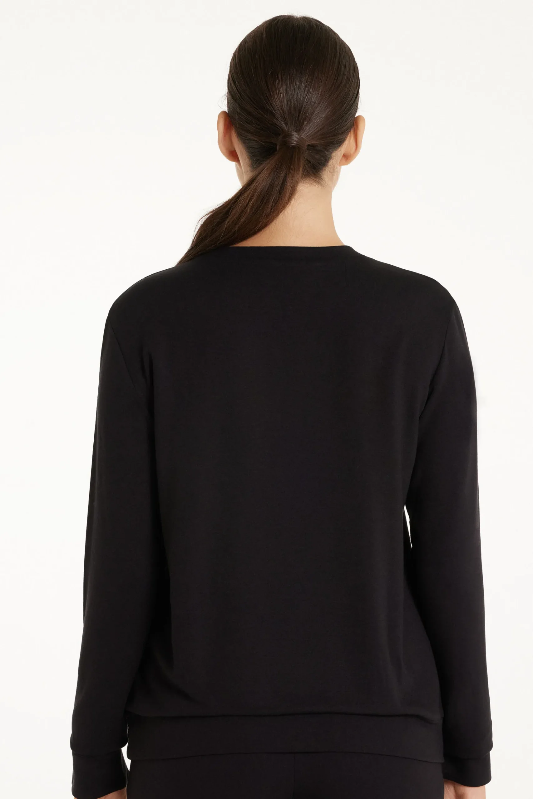 Long-Sleeved Fleece-Lined Top - Pajama Sets - Women | Tezenis