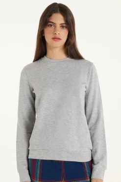 Long-Sleeved Fleece-Lined Top - Pajama Sets - Women | Tezenis